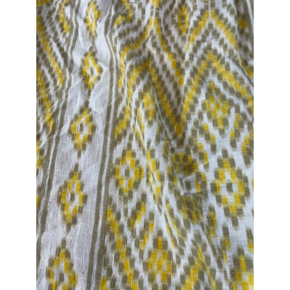 Lane Bryant Peasant Tunic Yellow Top Size 16 Rope Tie Front Gathered Sleeves - Picture 6 of 10